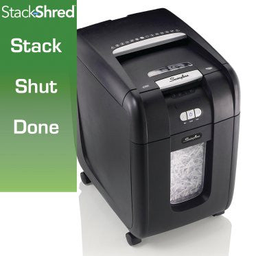 Swingline Stack-and-Shred 100X Hands Free Shredder - Justbinding.com