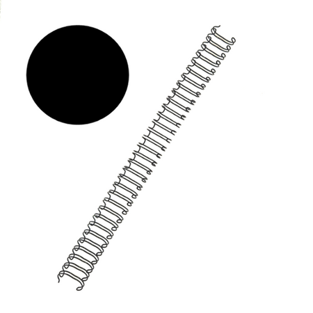 3/16" 3:1 Pitch Twin Loop Wire 11" - Justbinding.com