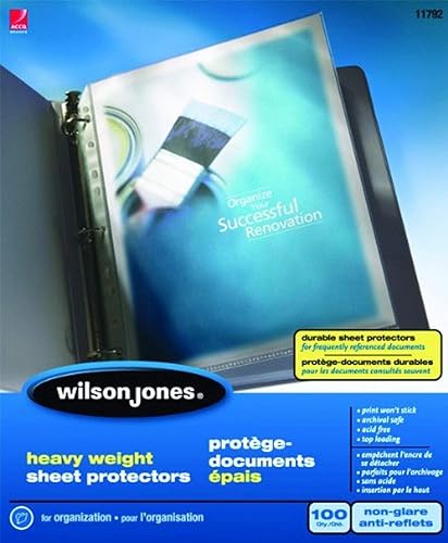 Wilson Jones Heavyweight Top-Loading Sheet Protectors Letter 21413 - Justbinding.com