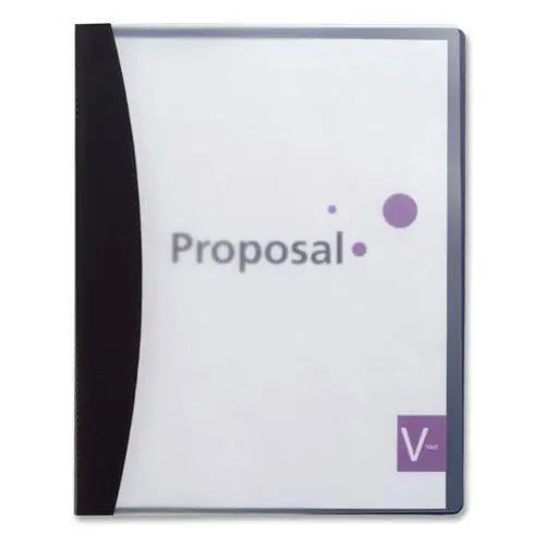 GBC Impact Black Hidden Swing Clip Report Cover - W21533 - Justbinding.com