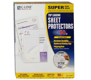 Super Heavyweight Polypropylene Sheet Protector, clear, 11 x 8 1/2, 50/BX, 61003 - Justbinding.com