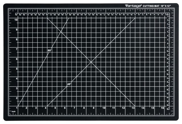 Dahle Vantage® Self-Healing Cutting Mat, 12" x 18", Black